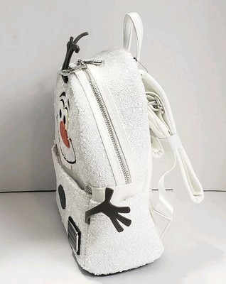 Loungefly White Sequin Olaf Backpack with Orange Nose Loungefly olaf backpack - Gem main image 3