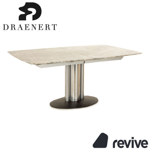 Draenert Adler 2 pietra tavolo da pranzo argento granito funzione estraibile 170/230 x 74 x 104 - Foto 1 di 7