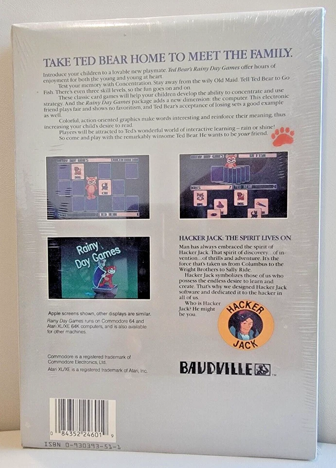 Rainy Day Games by Baudville; Atari 400/800/XL/XE; Disk; New In Box - Image 2 of 4