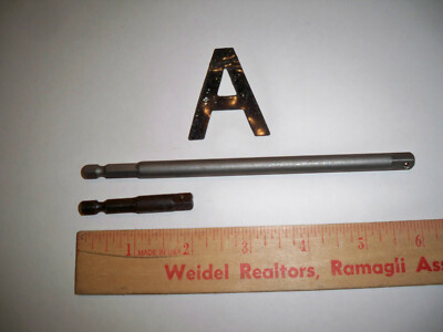  1/4'' Hex to 1/4'' Square Socket Bit Adapters  2'' LONG pin type AND 6'' LONG