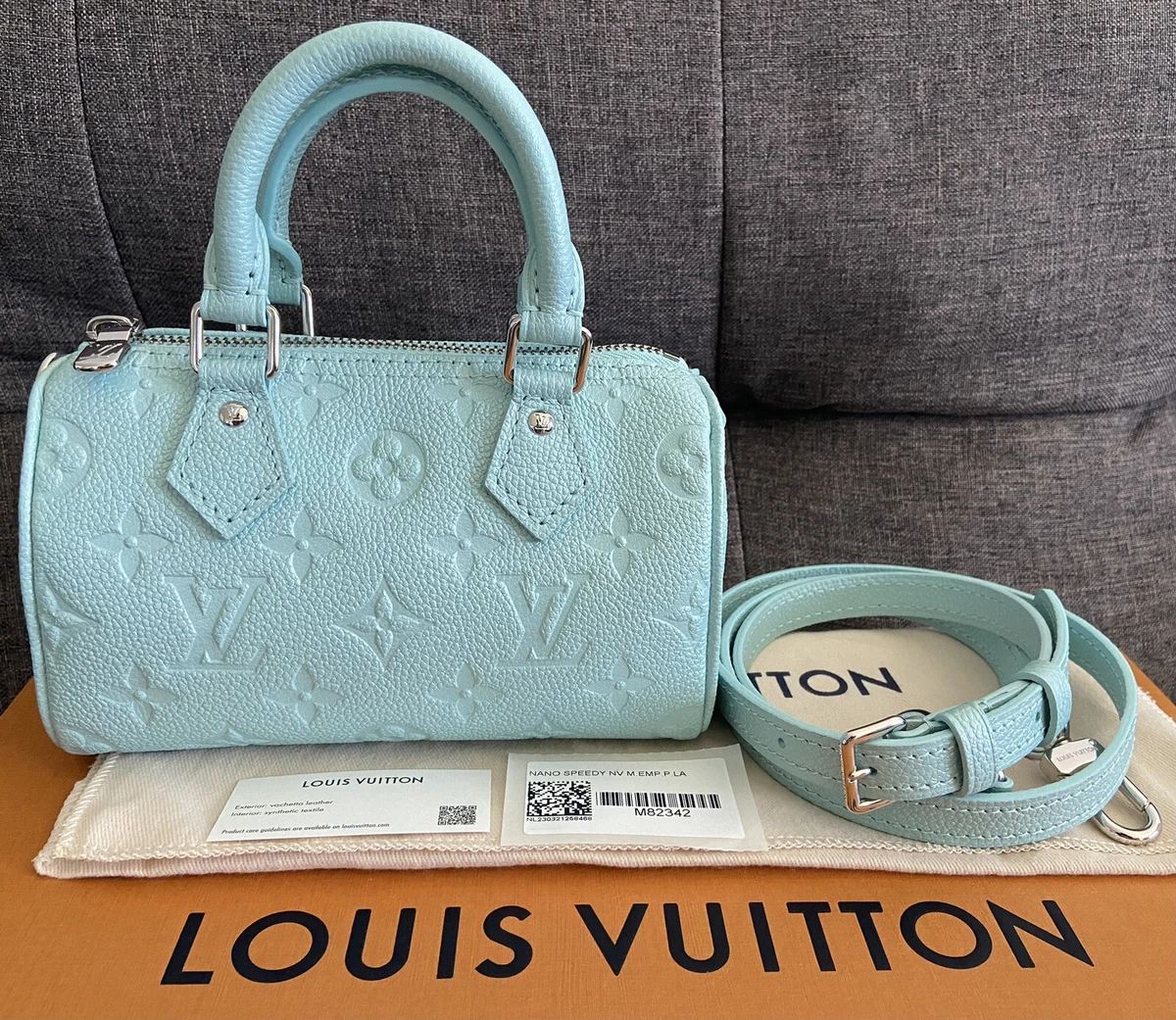 lv nano speedy denim blue