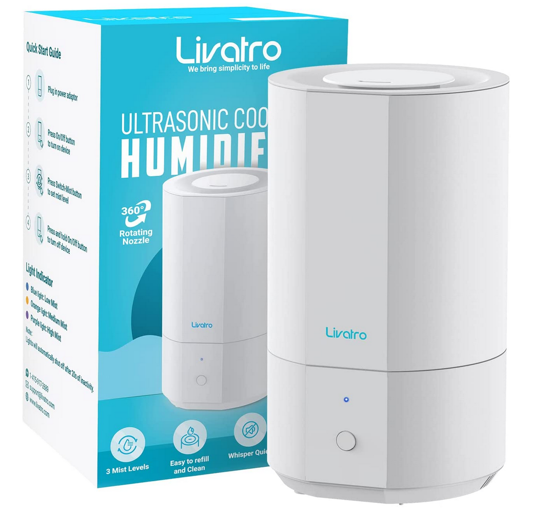 Livatro 4.5L Top Fill Humidifiers for Bedroom Large Room Home, Cool