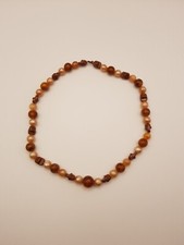 Bernsteinkette Halskette Perlen Modeschmuck