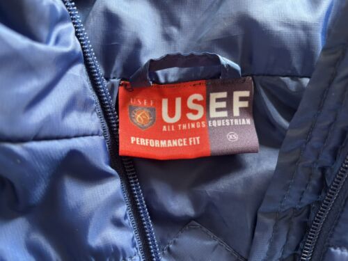 Equestrian Olympic 2012 London Jacket USA XS Full Zip Navy Blue Flag - Picture 8 of 9