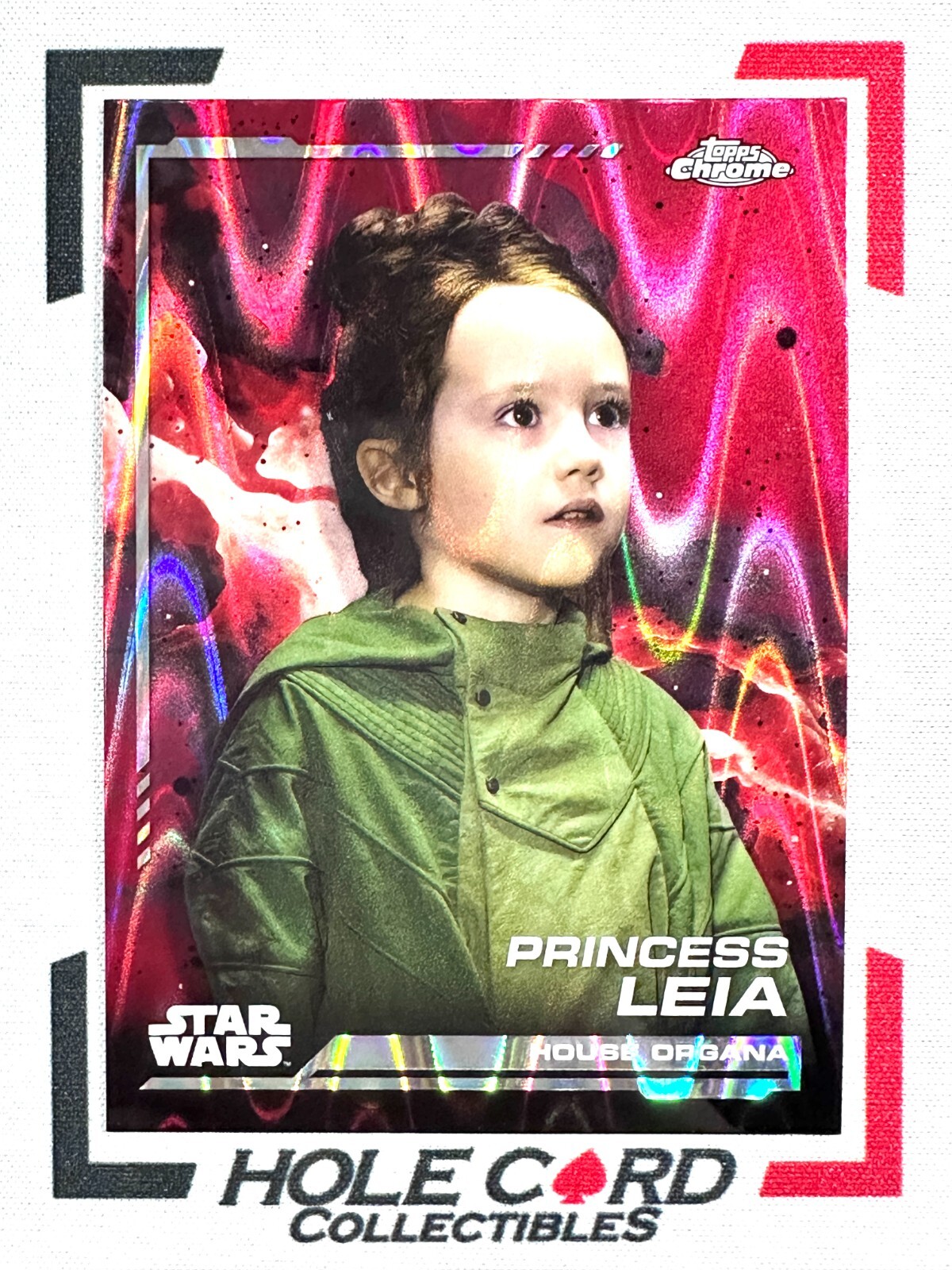 PRINCESS LEIA 2024 Topps Chrome Star Wars #69 Red Raywave Refractor