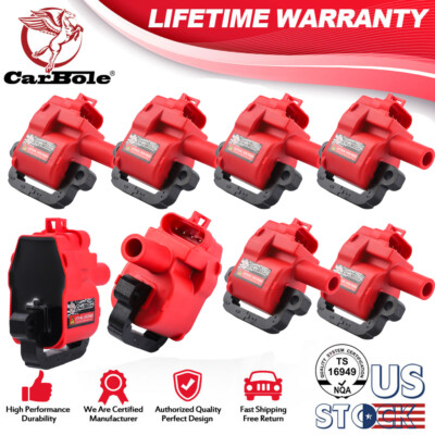 8 Pack High Performance UF192 Ignition Coils For Chevy GMC LS1 LS6 D580 C1144 US