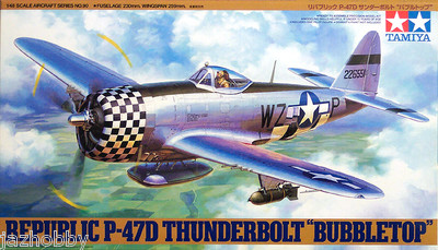 Tamiya 61090 1/48 Aircraft Model Kit USAF Republic P-47D Thunderbolt BubbleTop