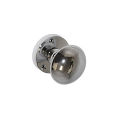 Chrome Door Knob Modern Round Rose Door Knob Silver Door Handles 1 Pair