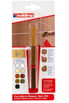 Edding 8901 Möbel-Reparaturwachs-Set Eiche   Für einfache Reparaturen 