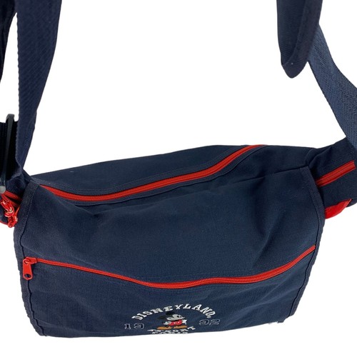 Vintage Disneyland Resort Paris Mickey Mouse Navy Embroidered Side Bag | Used - Picture 3 of 14