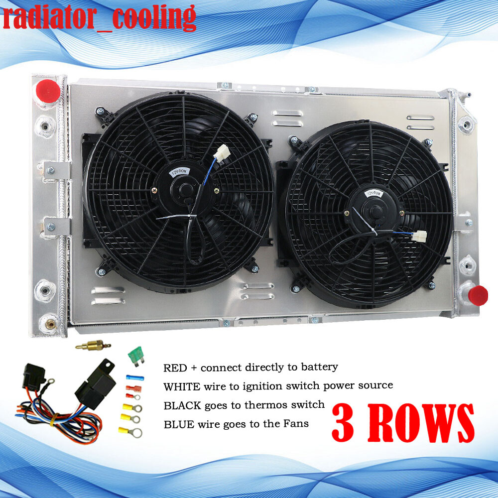 3 Row Radiator 5.7L 3-Row All-Aluminum Radiator For 1994-1996 Chevy ...