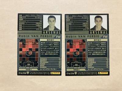 LOT2 Robin Van Persie Rookie Card RC #016 2005-2006 Panini WCCF