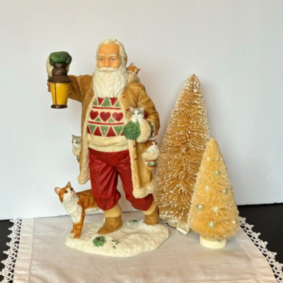 Ltd Ed Legend of Santa Claus 2002 'Paws For Christmas' kittens United Design 159