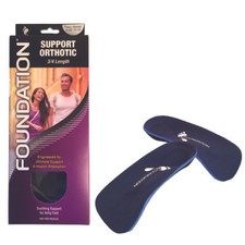 Foundation 3/4 Support Orthotic Insoles - 1 Pair