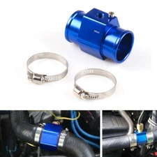 38mm Water Temp Temperature Joint Pipe Sensor Gauge Radiator Hose Adapter Blue