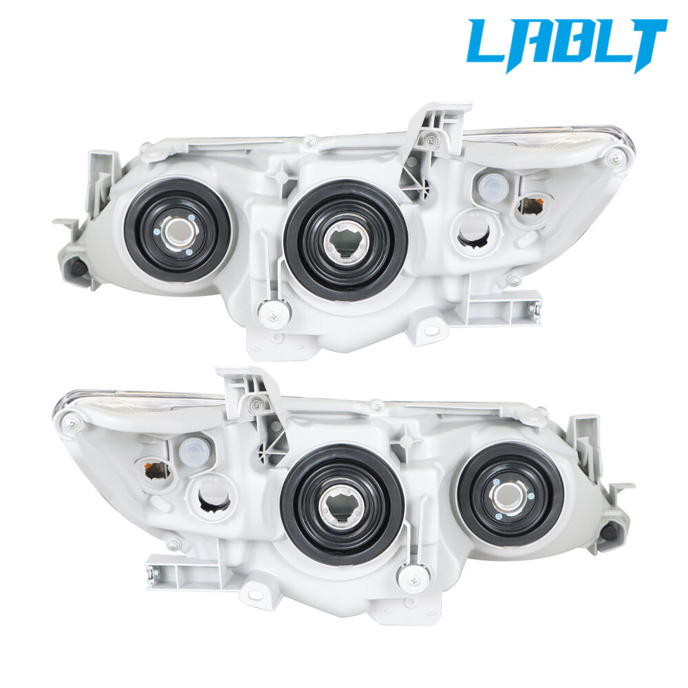 LABLT Projector Headlights Pair Halogen For 2012-2014 Toyota Camry LE SE Black