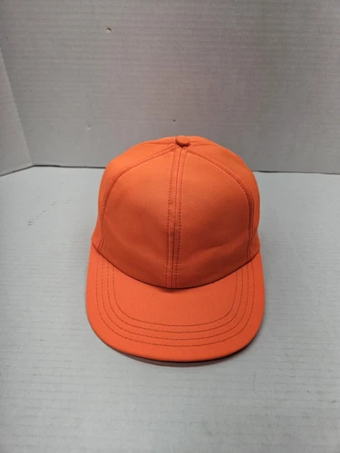 Vintage Trucker Hat Cap Hunters Orange  Hunting Safety USA