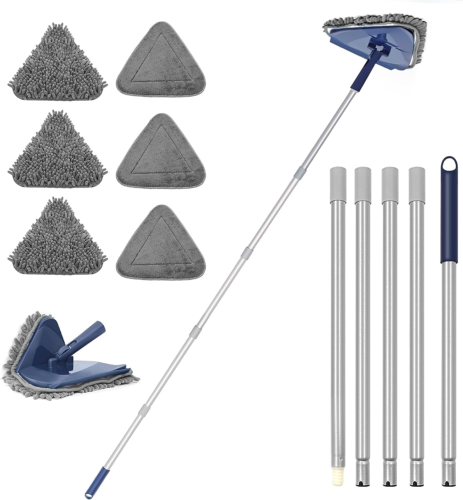 Wall Cleaner Mop with Long Handle 82 Inches, 3-In-1 Ceiling Cleaning Tool Duster - Picture 10 of 12