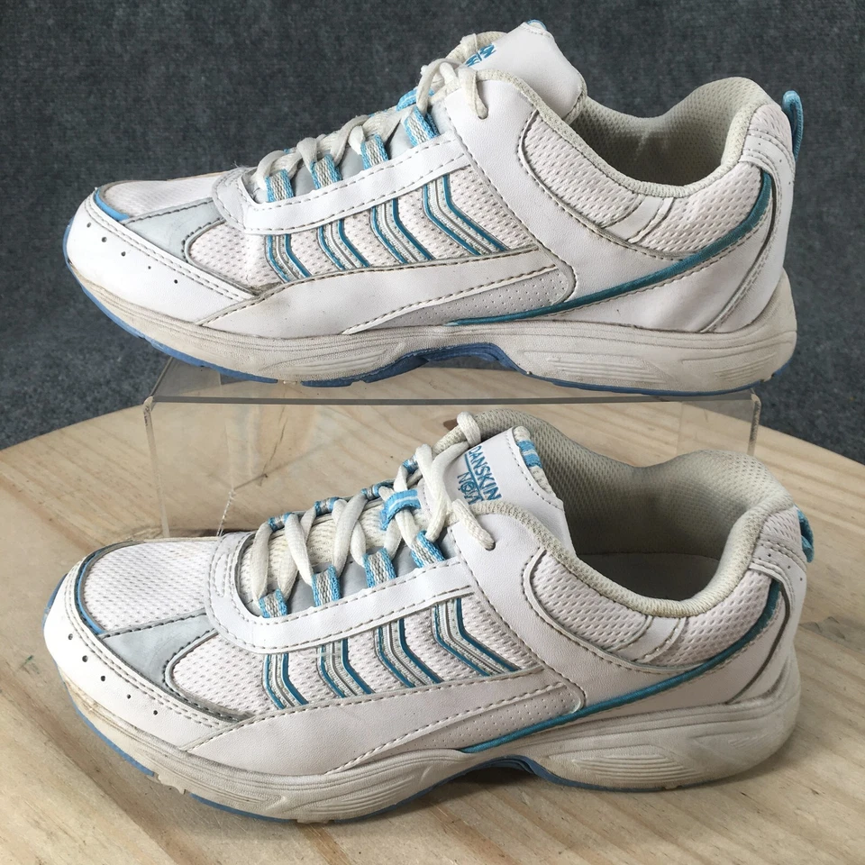 Zapatos Danskin Now para mujer 8 W Joanie deportivos bajos de malla blanca con cordones Foto 2 de 4