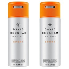  PACK OF 2 DAVID BECKHAM INSTINCT SPORT Deodorant Spray 5.0 oz 150 ml for Men