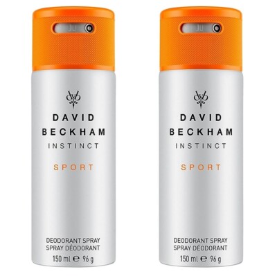 *PACK OF 2* DAVID BECKHAM INSTINCT SPORT Deodorant Spray 5.0 oz 150 ml for Men