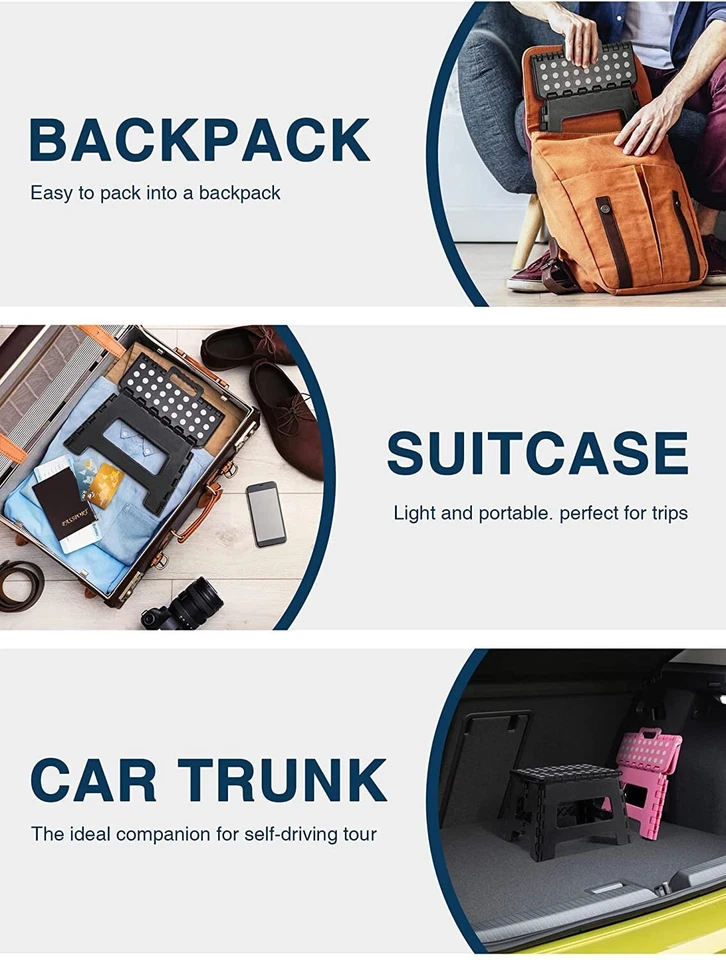 Faltbarer Klapphocker Klapptritt Fußbank Tritthocker Falthocker - Bild 3 von 4