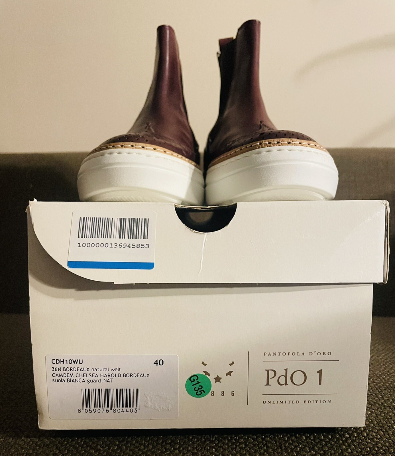 PANTOFOLA D’ORO Stivaletti da uomo marroni Pantofola d'Oro Clubho taglia 40 vendita al dettaglio $500