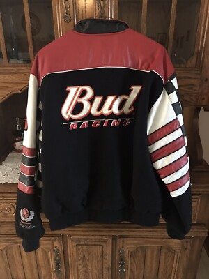 Vtg NASCAR Winston Cup Series Leather Jacket Dale Earnhardt Jr. 8