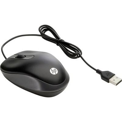 HP Maus USB Optisch Schwarz, Grau 3 Tasten 1000 dpi