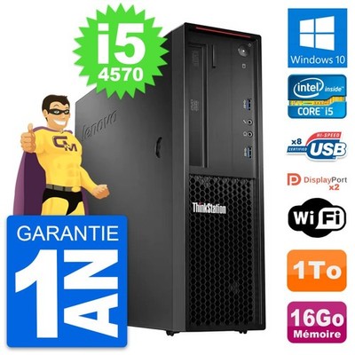 PC Lenovo Thinkstation P300 SFF Core i5-4570 RAM 16Go Disc 1To Windows 10 Wifi