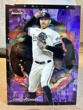 2024 Topps Finest /125 - Purple Rare Refractor - Carlos Correa #251 MN Twins