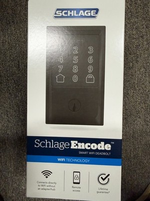 Schlage BE489WBVCEN622 Encode Smart Wifi Deadbolt Matte Black Brand New Sealed