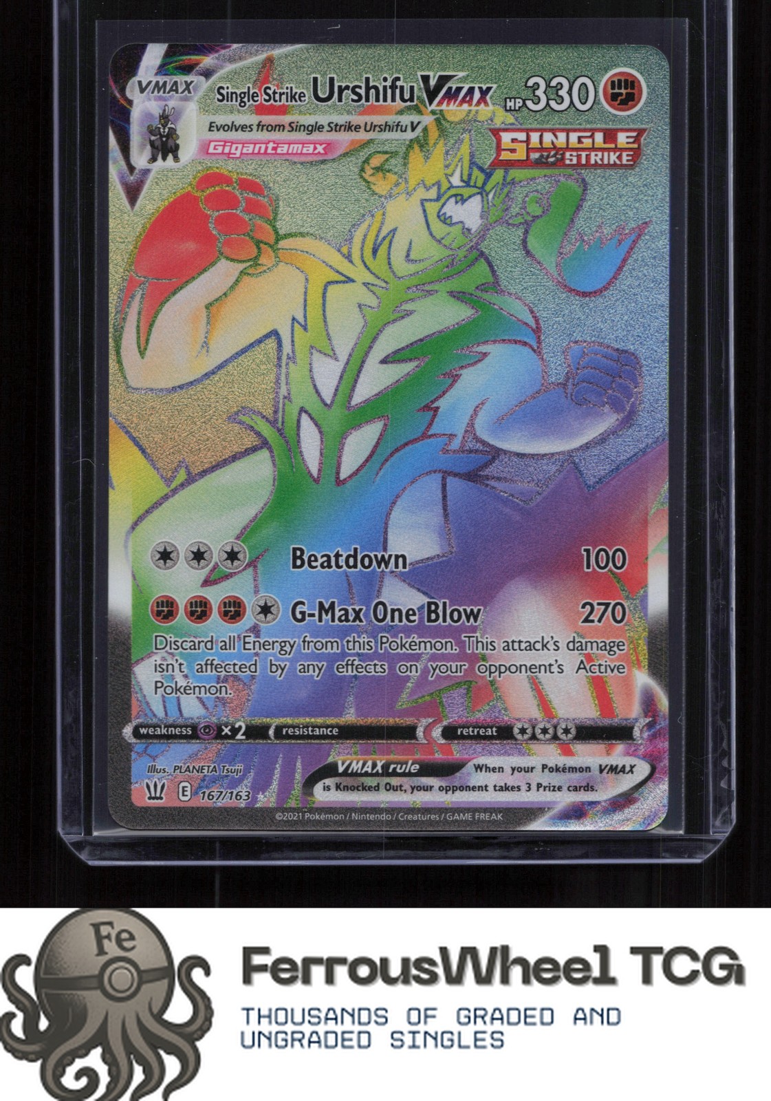 Single Strike Urshifu VMAX (Secret) 167/163 - SWSH05: Battle Styles - (NM)