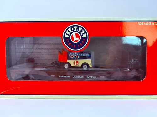Coche plano nacional canadiense Lionel 6-26013 con Lionel Lions Zamboni calibre O OB | Condition: New