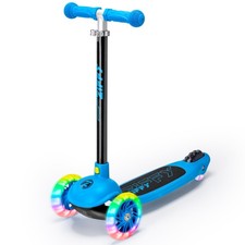 ZIFFY 3 Wheel Scooter for Kids 3-5, Toddler Kick Scooters with LED Blue