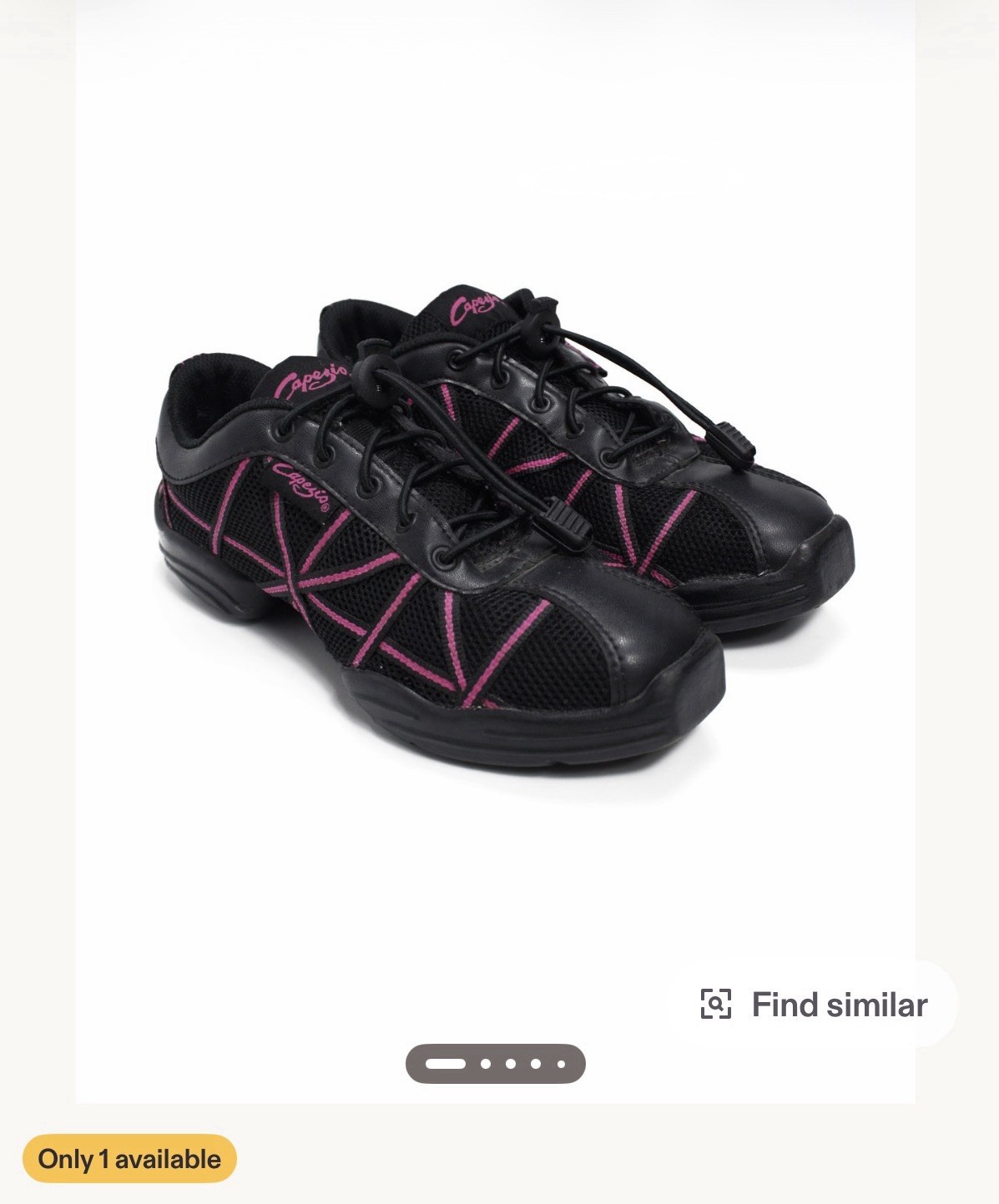 Capezio Web Dance Sneaker Size 13 M Girls Pink And Black New In Box