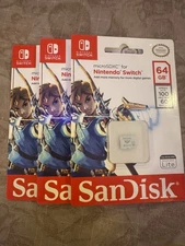 3 SanDisk 64GB Micro SD Card For Nintendo Switch SDXC - New/Sealed - Zelda (3)