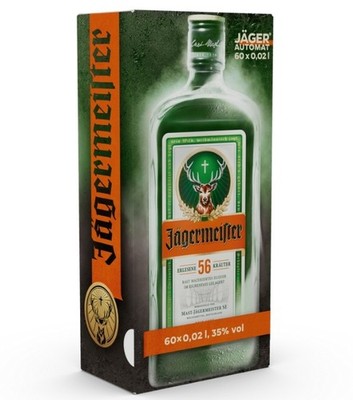 Jägermeister Jäger-Automat Kräuterlikör Miniaturen / 35 % vol / 60 x 0,02 Lit...