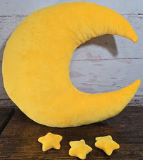 Newborn Photo Prop Moon Pillow  Stars Yellow Love You to the Moon Posing