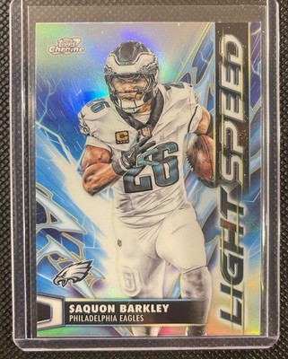 2025 Topps Chrome Cosmic #LS-19 Saquon Barkley Light Speed