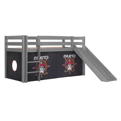 Pack - Lit Enfant Toboggan & Tente "Pino Pirates II" Gris - Photo 1/2