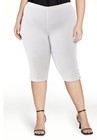Just My Size Women’s White Pull On Capri Pant W/Bling Tab Hem Size 0X NWT — photo 1