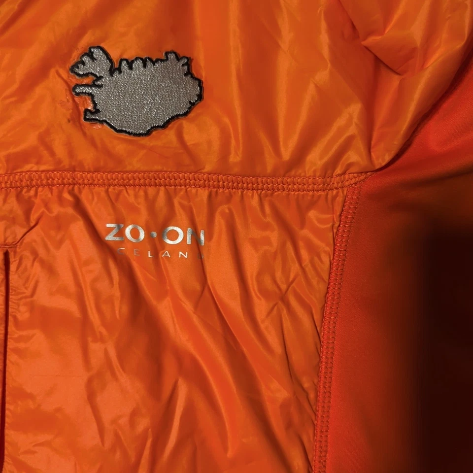 Jaqueta masculina ZO-On Iceland Whatever The Weather laranja tamanho pequeno ouro Primaloft - Imagem 4 de 4