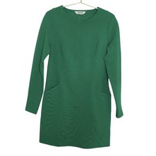 Boden Kelly Green Long Sleeve Textured Knit Pocket Sheath Dress 6