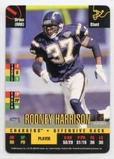 1995 Donruss Red Zone Rookie Card - Rodney Harrison - San Diego Chargers. rookie card picture