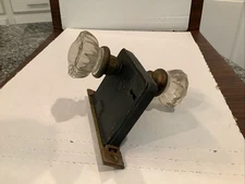Vintage Glass Knobs And Mortise Lock Set ~ No Key