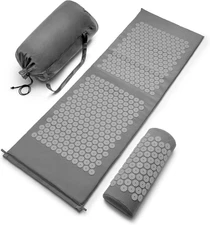 Acupressure Mat and Pillow Set - Grounding Mat for Stress, Back & Neck Pain - Ac