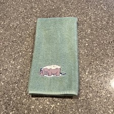 Eeyore Winnie The Pooh Spring Maid Vintage Green Hand Towel Cotton Made In USA