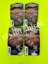 4 Rage CROSSBOW HYPODERMIC w/ Practice Point 2 Blade Broadheads 2" Cut 100 grain