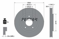 2X Bremsscheibe Pro Textar 92181503 FüR Voyager Caravan Journey Chrysler Dodge 5